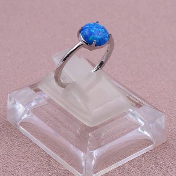 PRSTEN RODIJUM OPAL