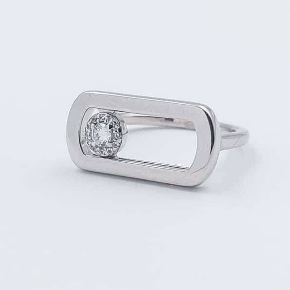 Srebrni prsten „Geometrijski Ram“