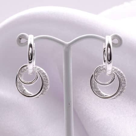 Srebrne minđuše "Blistavi niz" 740