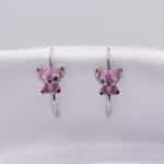 Srebrne Dečije Minđuše - Roze Stič (Stich) 713