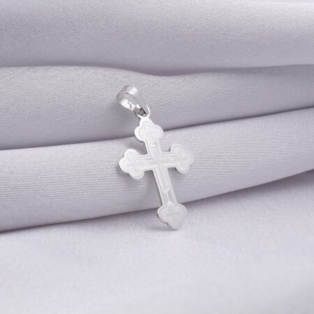 Srebrni Privezak "Krst sa Gravurom" 619