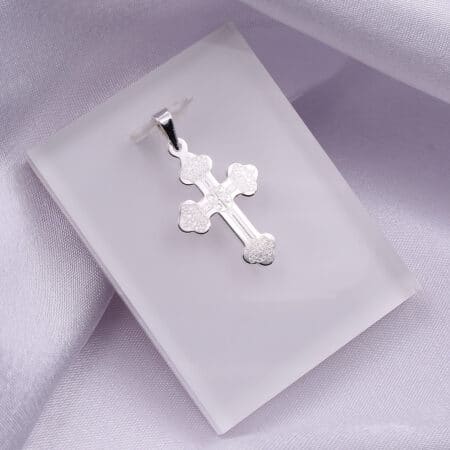 Srebrni Privezak Pravoslavni Krst sa "Srpskim Grbom" 614