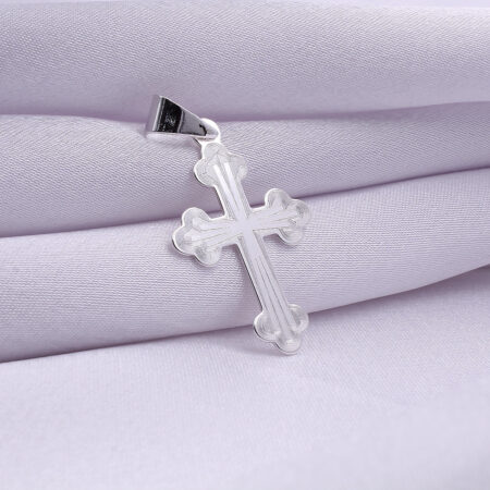 Srebrni Krstić „Svetlost“ – Trolisni sa gravurom 610