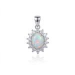 Srebrni privezak "BELI OPAL"  708