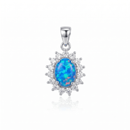 Srebrni privezak "PLAVI OPAL"  707